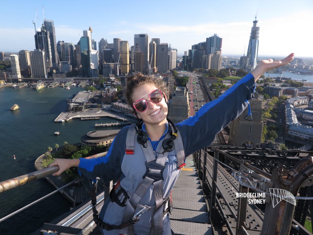 On top of the Sydney Harbour Bridge
