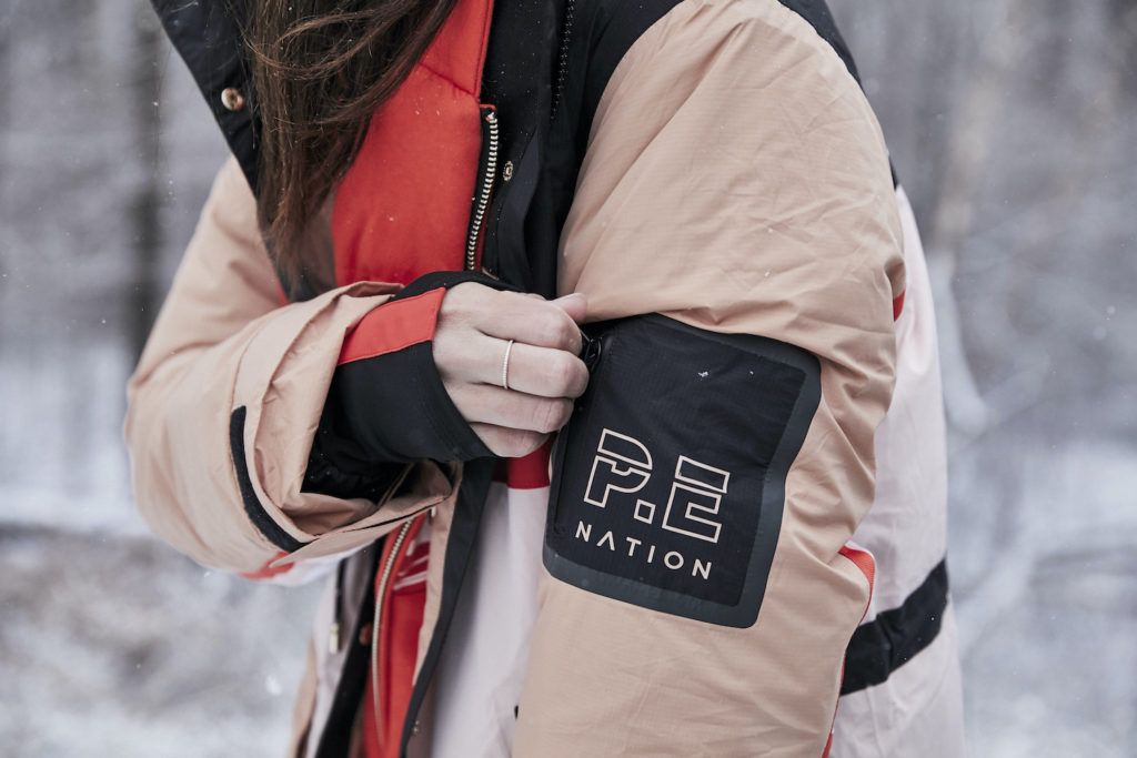 P. E. Nation snow collection ski jacket